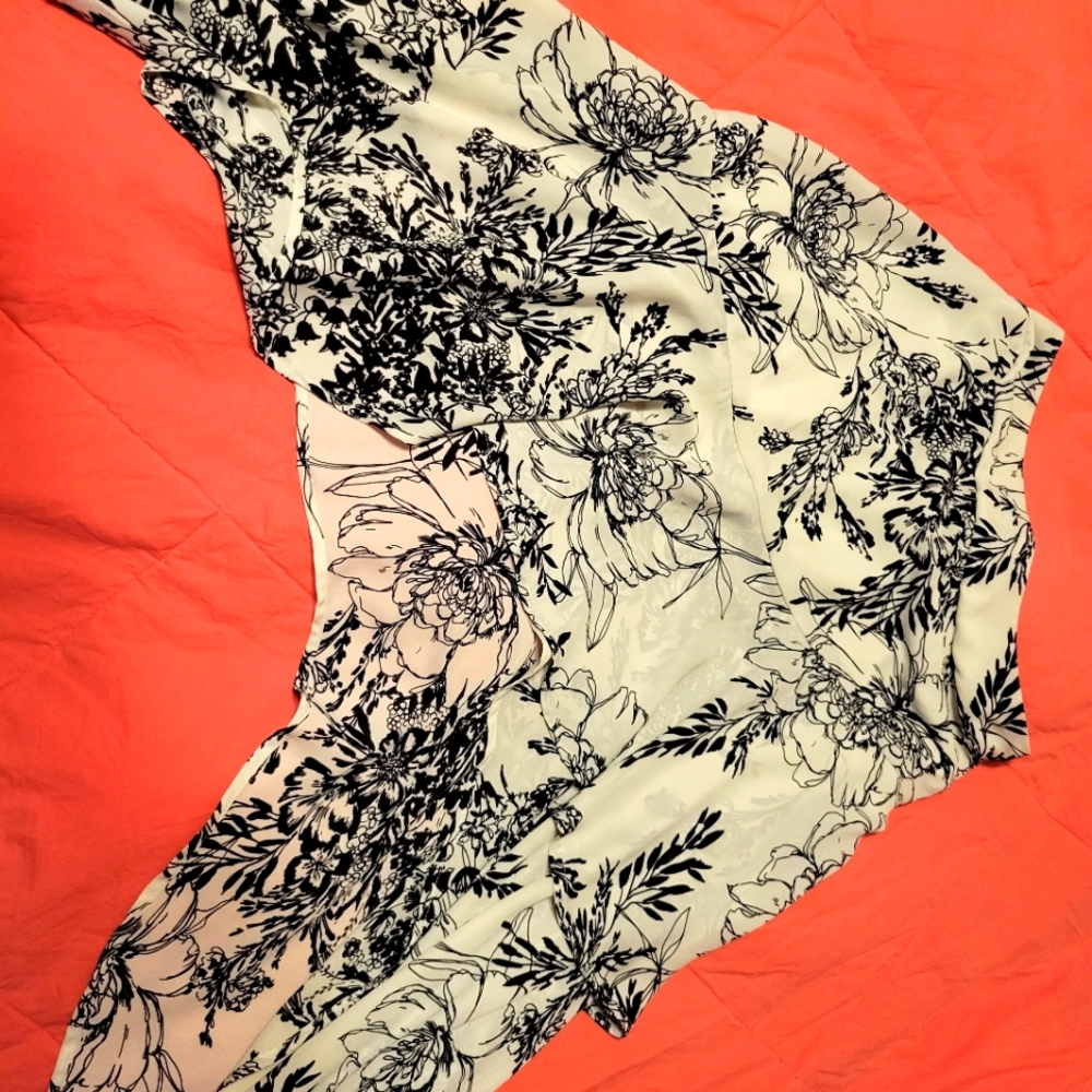 Black Floral Skirt